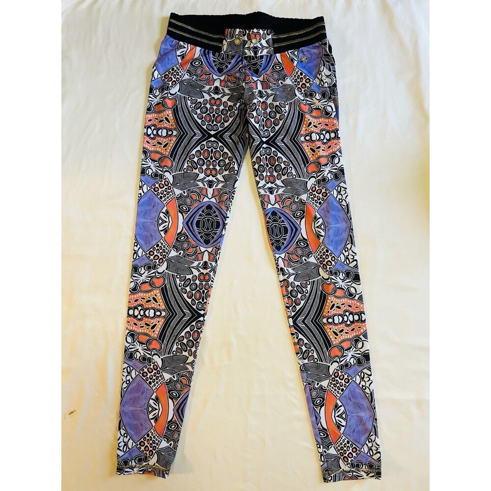 Dakine Emalia Surf Leggings Sz Small Lowrise Tribal Geometric Rash Guard UPF 50+